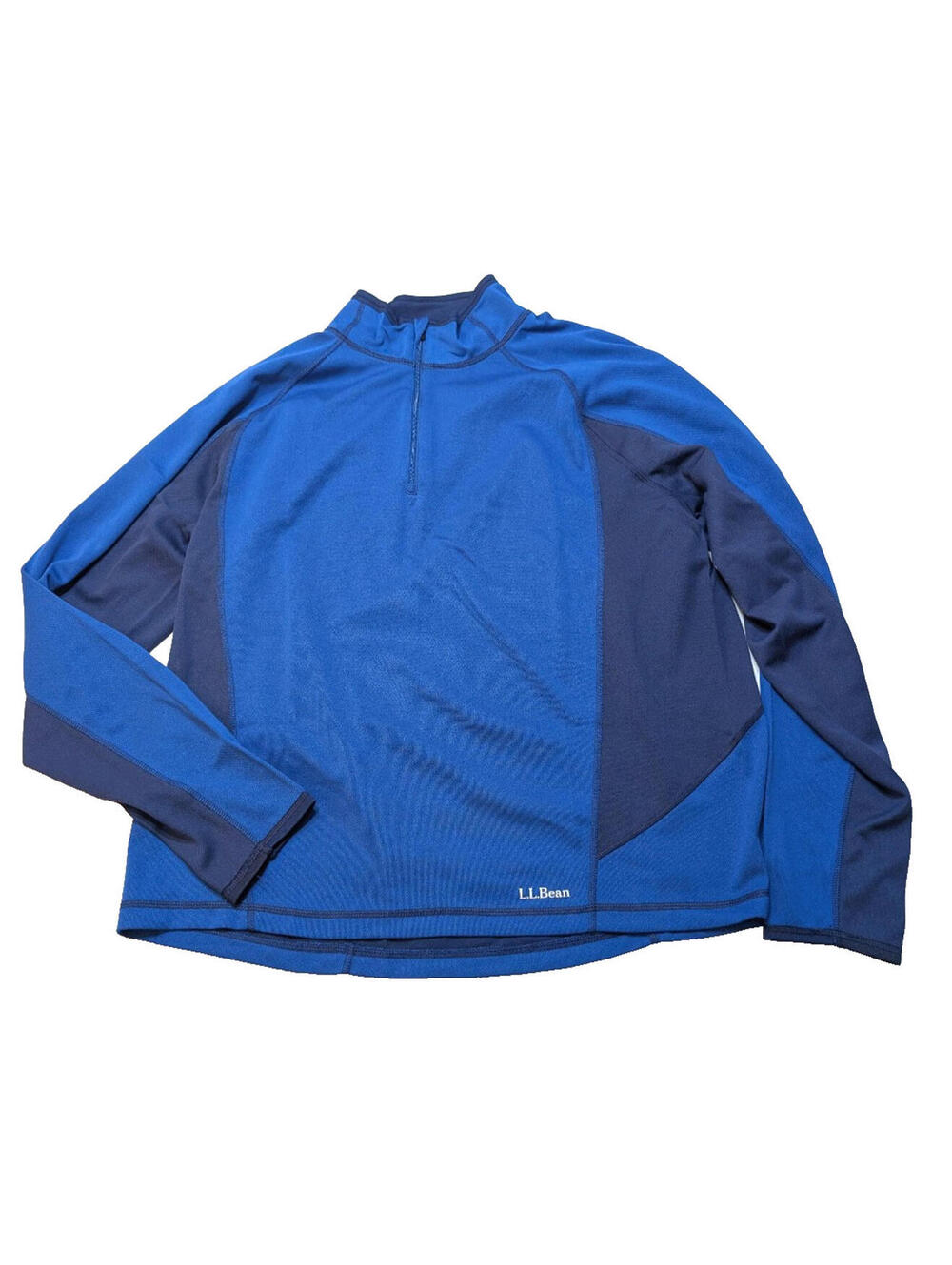 L.L. Bean Men's Midweight Quarter-Zip Performance Pullover, Blue Size XL